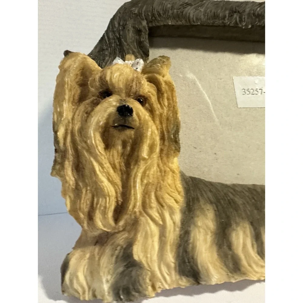 Yorkie Yorkshire Terrier Resin Picture Frame Dimensional Holds 4x6 Photo Dog Mom